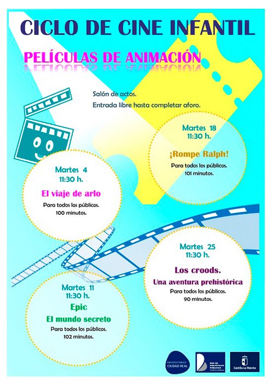 Continúa el ciclo de cine infantil matinal en la Biblioteca de Ciudad