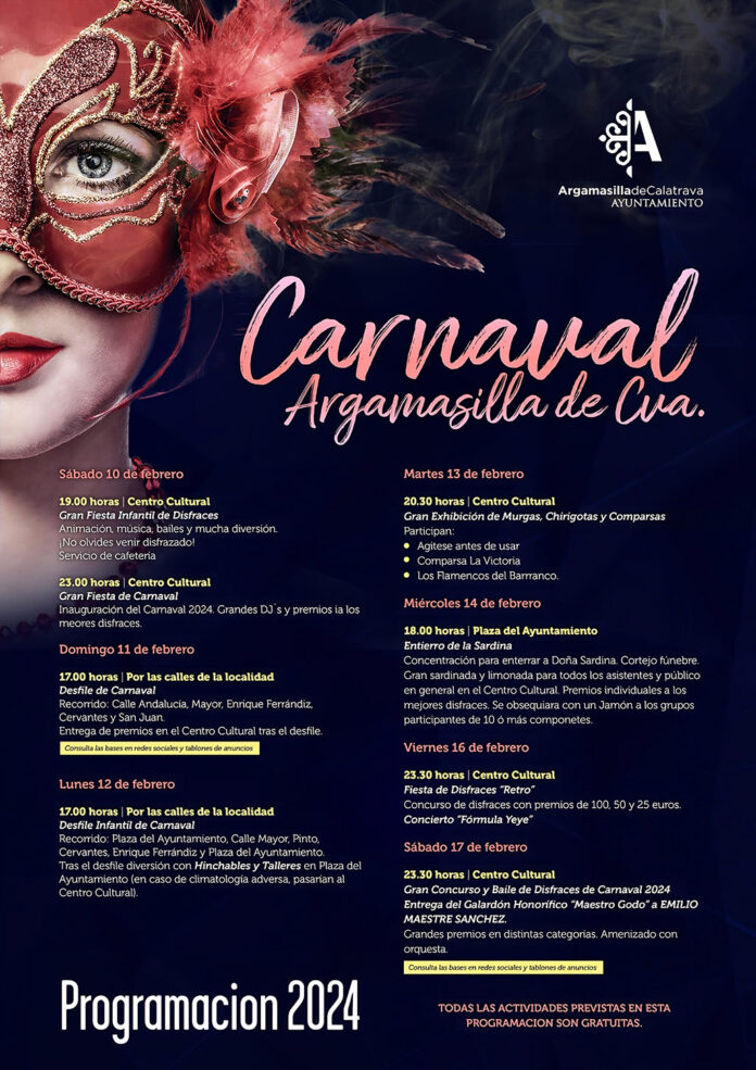 Chirigotas desfiles y concursos en la programación de Carnaval 2024 de